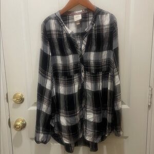 Knox Rose Black and White Striped Top